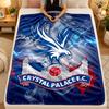 Flannel BlanketCrystal Palace Football Warm Soft Throw Blanket for Indoor Sofa Bed Living Room Use