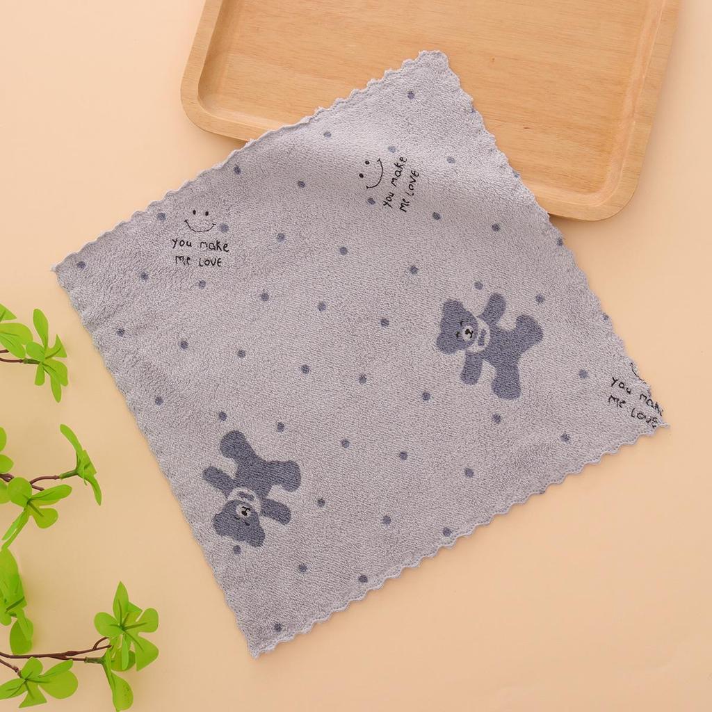 Coral Fleece Absorbent Kitchen Dishcloth - Small, Thick, Easy-to-Use Hand Towel for Dishwashing