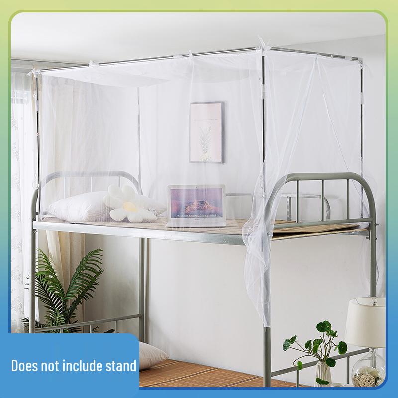 2026 New Zipper-Style Mosquito Net for Student Bunk or Single Bed, 90cm, Dustproof & Thickened