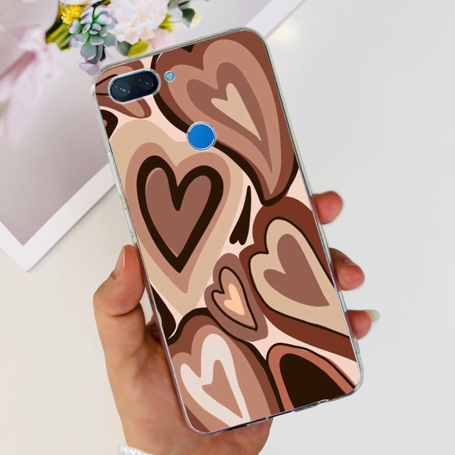 For Xiaomi Mi 8 Lite Case Fashion Soft Silicone Phone Case For Xiaomi Mi 8 SE / Mi 8 Pro Mi8 Lite Clear Tpu Cover Astronaut Capa