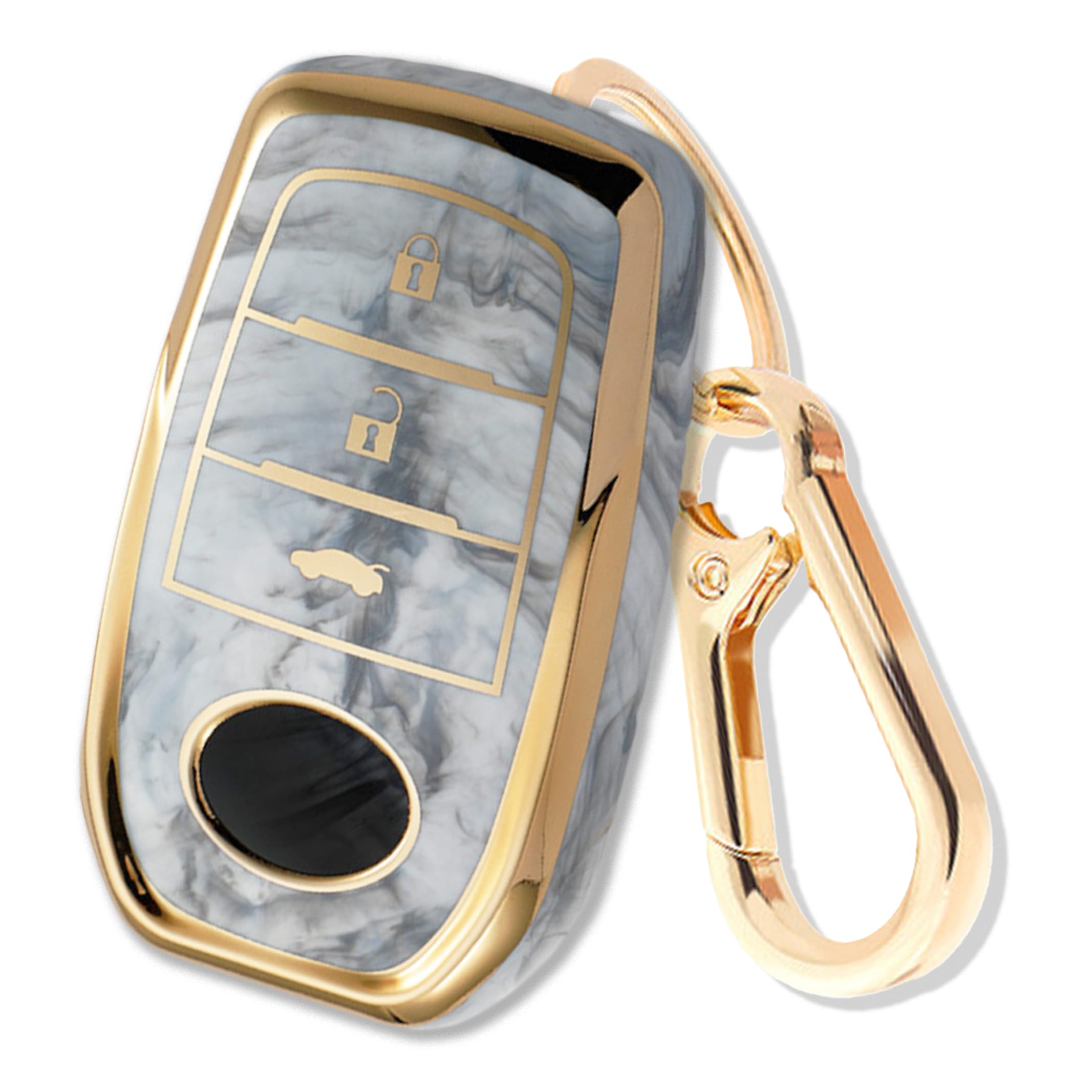 TPU Smart Key Case Key Cover Compatible with Toyota Land белый