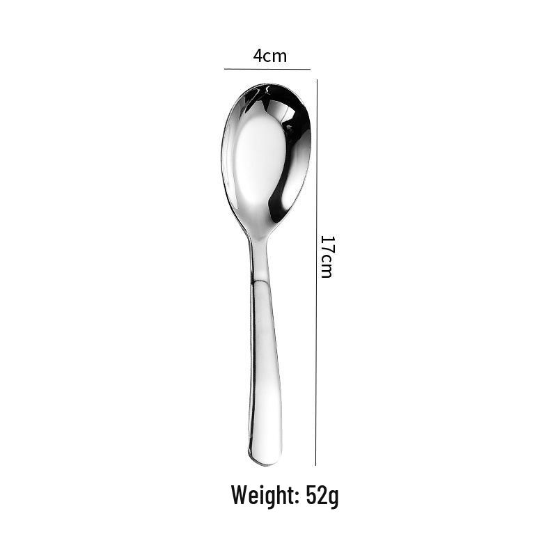 Thickened 316L Stainless Steel Teaspoon: Flat Bottom, Household & Children's Soup Spoon.