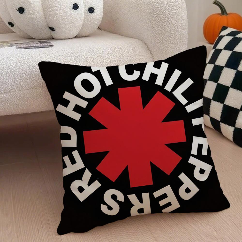 Red Hot Chili PPeppers band Cushion Cover Throw Pillow Cover Hidden Button Durable Polyester Chair Cushion