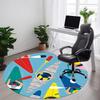 1PC Kayaking Adventure Office Round Area Rug, Indoor Mat Suitable ForOffice, Under Office Chairs Bedroom Living Room Home Decor, Room Deco,  F023