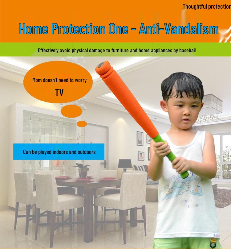 Soft Children's Baseball Bat Set: NBR Material, Outdoor Sports Toy with Ball, Available In 3 Colors