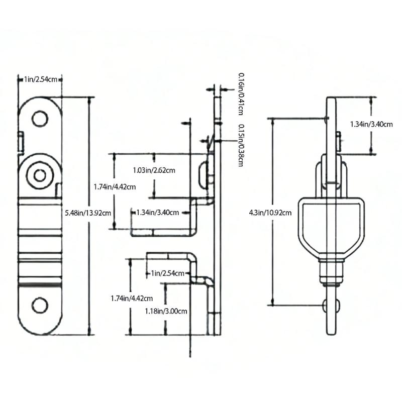 2 Pieces Strong Trailer Door Locking Latches Steel Material Construction Enclosed Trailer Door Parts