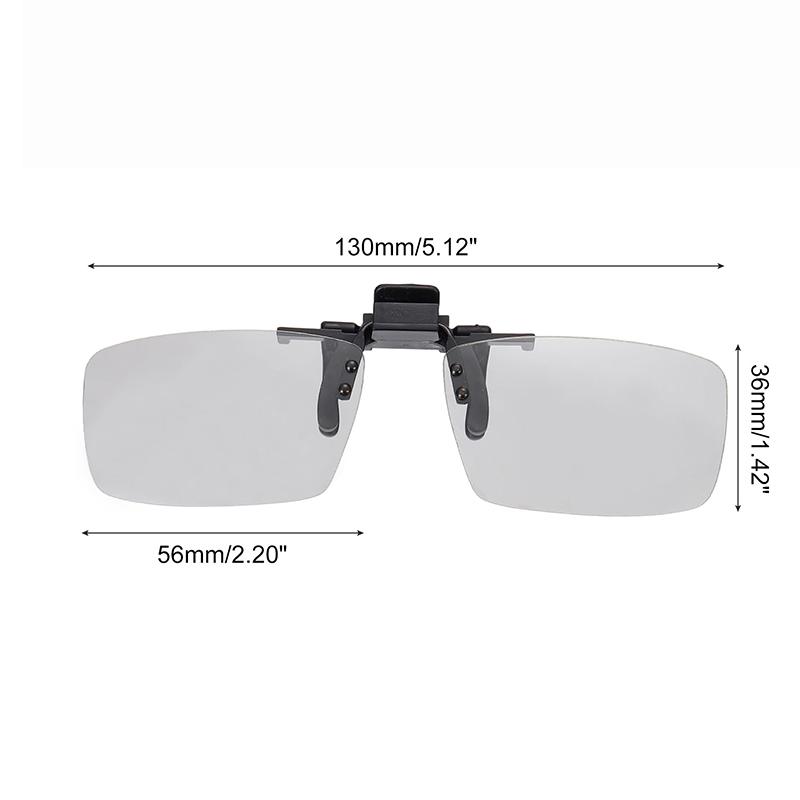 Polarisierte 3D-Clip-on-Brille, passiver kreisförmiger 3D-Brillenrahmen für Anaglyphenfilme, Kino, Spiele, TV, Fotoprojektoren, 100 Stück