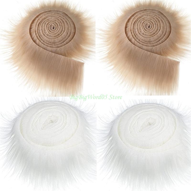24TE Faux Fur Ribbon Tapes 4Pcs/Set Christmas Tree Skirt Gnome for Doll Beard Decor