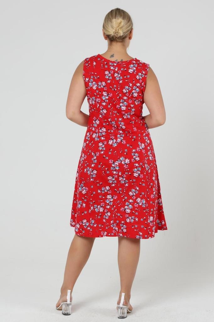 Women's Big Size Dress Combed Cotton Summer Mother Dress