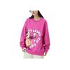 Li Ning X Disney Collaboration Pixar Strawberry Bear Series Cartoon Letter Round Neck Comfortable Breathable Fleece Warm Sweatshirt AWDU432-1