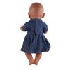 Puppe Kleid für 18 Zoll Mädchenpuppe Baby Neugeborenes Säugling Jeanskleid Kleidung Spielzeug