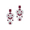 Purple Crystal Diamond Necklace with Earrings and Maang Tikka for Women - Jewellery Set for Party, Wedding, Engagement