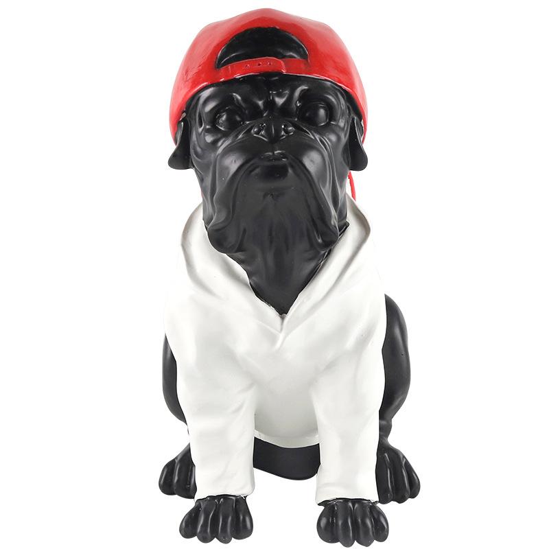 Kunst Ornamenter Moderne tegneserie Dyr Bulldog Skulptur Myke dekorasjoner Butikk Resepsjon Stue Modell Romdekorasjoner
