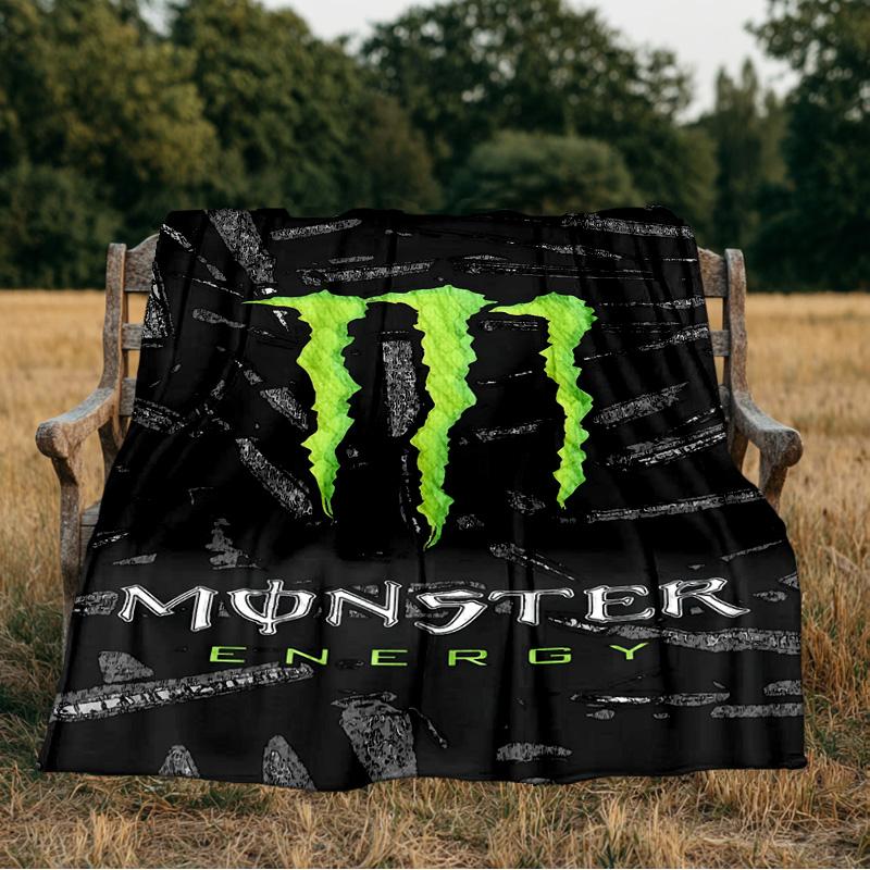 Coperta Monster Drink Morbida in Flanella per Divano, Interni, Campeggio, Soggiorno, Ufficio, Sedia e Letto Regalo di Compleanno Morbido