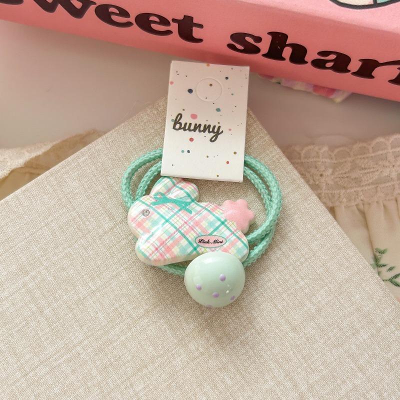 1 Pair Kid Hair Band Cute Sweet Floral Heart Bear Crystal Hair Rope for Baby Girl Little Girl Hair Accessories