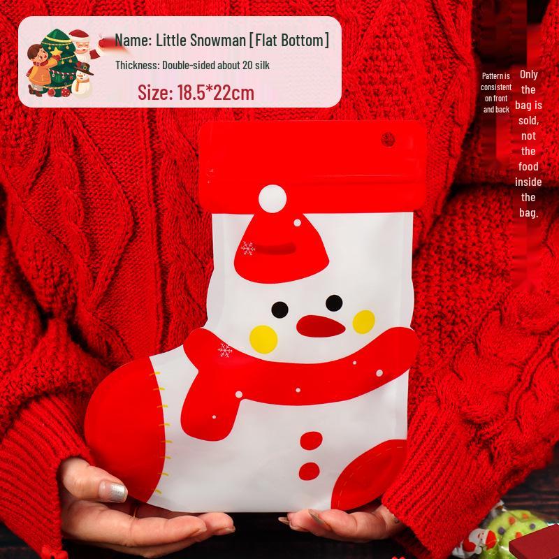 Festive Red Sock Candy Gift Bags: Christmas Self-Sealing Holiday Decoration
