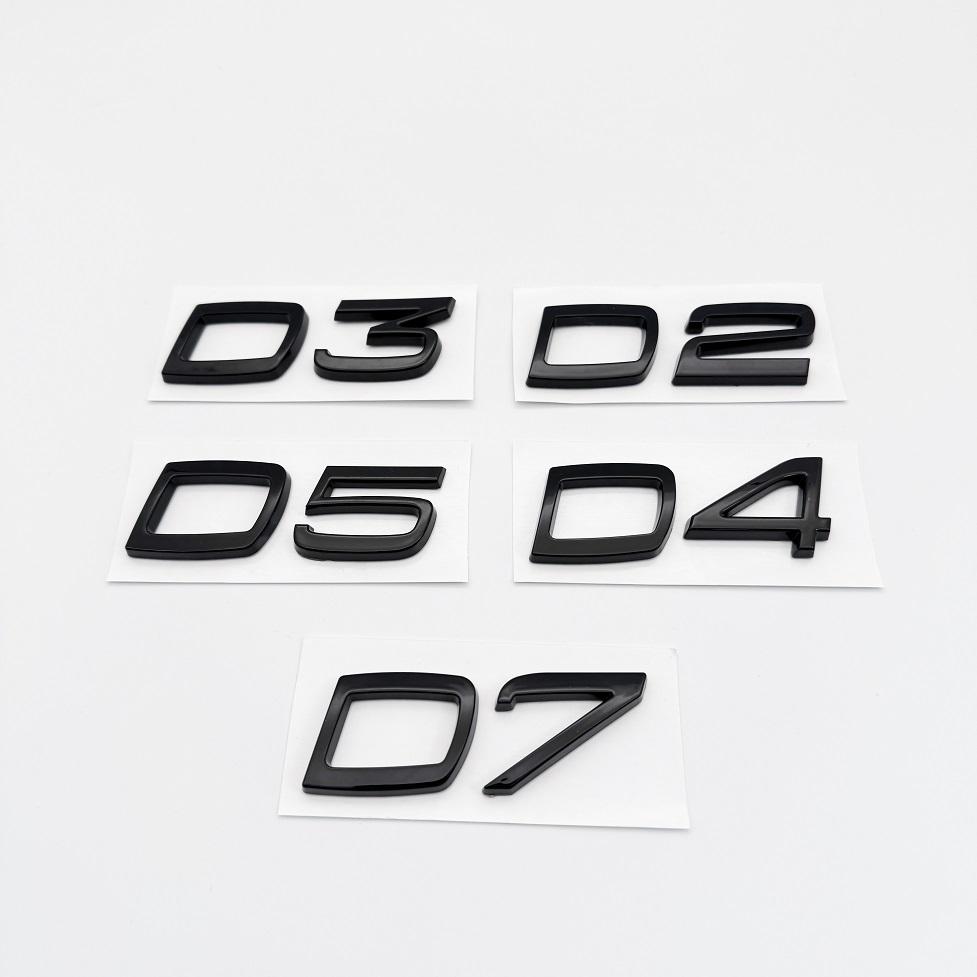 Metal para Coche D2 D3 D4 D5 D6 D7 Letras Logo Emblema de Maletero Insignia Pegatina Para Volvo S40 S60 V40 V50 XC40 XC60 V70 V60 S90 C30 XC90