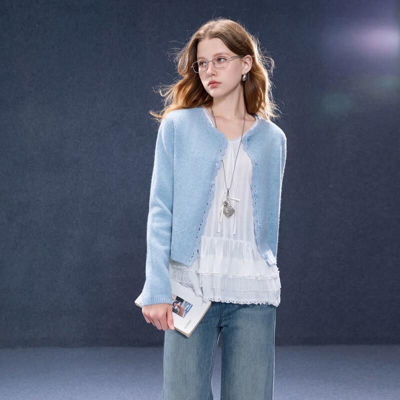 

SanCai Women s 2025 Autumn Crochet Knit Cardigan S (155/80A)