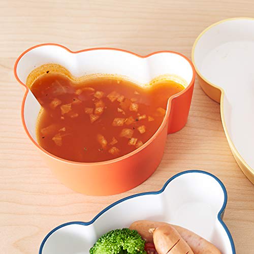 tak Kids' Dish, Bowl Bear Medium, Children's Bowl, Yellow, 11 x 13.8 x 5.5 cm (JTN-0131-YL)