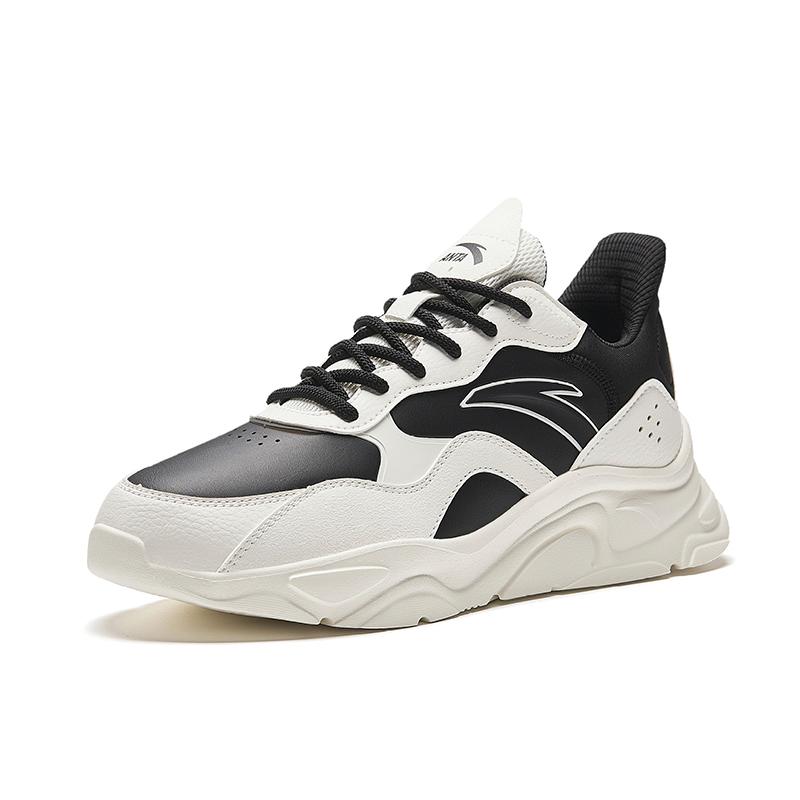 Anta Little Millennium Bequeme Farbblock Rutschfeste Verschleißfeste Low-Top Freizeitschuhe Herren Freizeitschuhe Weiß Schwarz 912348826-8