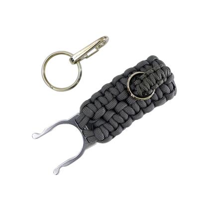EDC Novaputa Slim Storm Gray Paracord Plastic Bottle Keychain Made In Japan [ROYAL BREEZE]