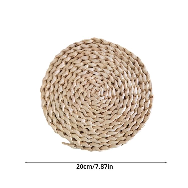 Individualisierte Rattan-Wanddekorationen Einzigartiger runder Wandbehang aus Grasgeflecht