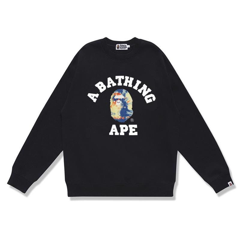 Herrtröja med lång ärm, boktryck och frotté - Höst/Vinter Casual Pullover Trendig Topp