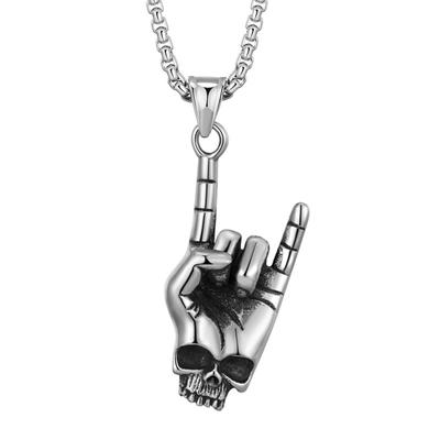 European And American Double-Sided Hexagram Pendant Fashionable And Versatile Student Necklace Distinctive Titanium Steel Men's Pendant Necklace