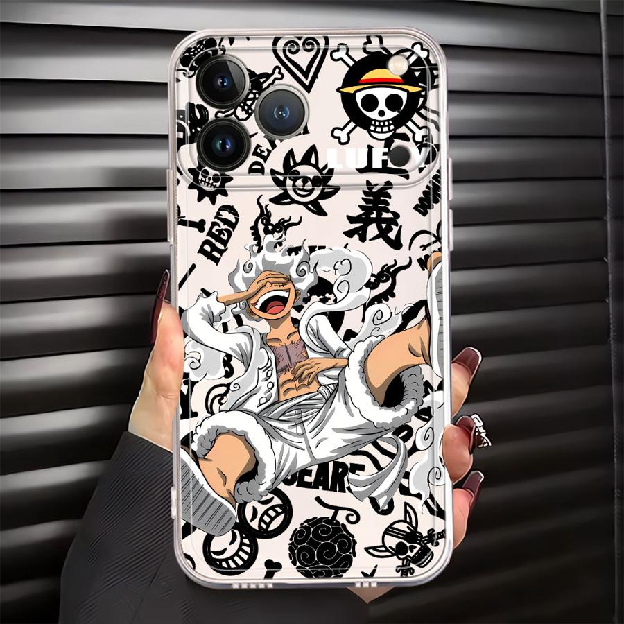 

Чехол для iPhone 17 Pro Max 12 Mini 11 XR 13 Pro Air 7 8 XS Max 14 Plus 16 15 Мягкая крышка для телефона O-One P-Piece Крутой Луффи iPhone 15 Plus