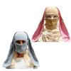 Lovely Balaclava Hat for Women Thickened Warm Knitted Pullover Face Cover Caps with Long Rabbit Ears for Outdoor Activity