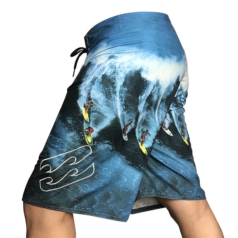 2023 Men's Summer Surf Print Quick-Dry Loose Beach Shorts