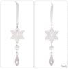 6pcs/Set K9 Crystal Christmas Decoration For Xmas Tree Hanging Transprent Snowflake Icicle Home Ornaments With Drop Pendants
