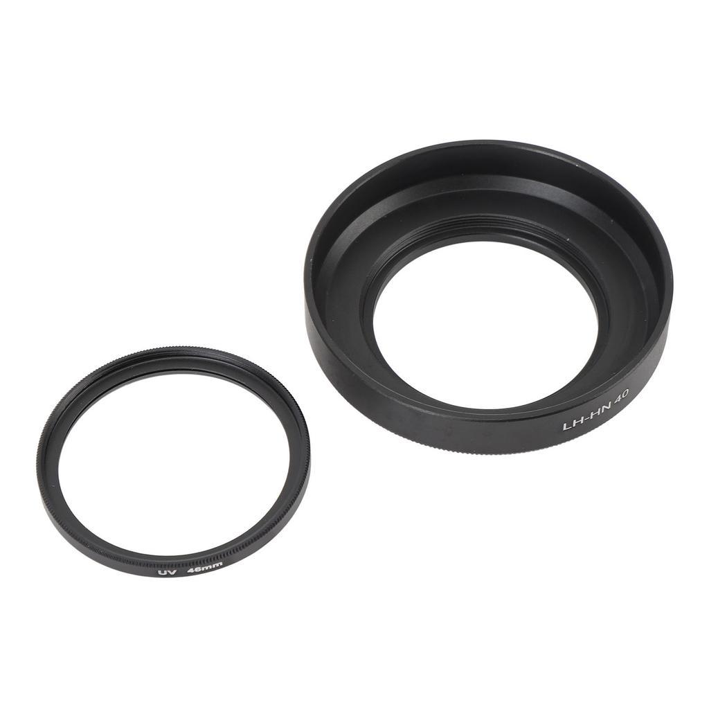 46mm Lens Hood Set LH HN40 Lens Hood Shade with HD UV Filter and Lens Cap for Z DX 16 to 50mm F 3.5 to 6.3 VR Lens