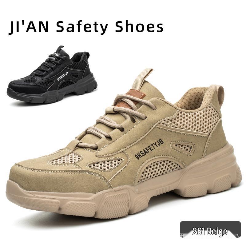 Breathable Fly-Knit Steel Toe Safety Shoes - Durable, Anti-Slip, and Comfortable for Long Hours