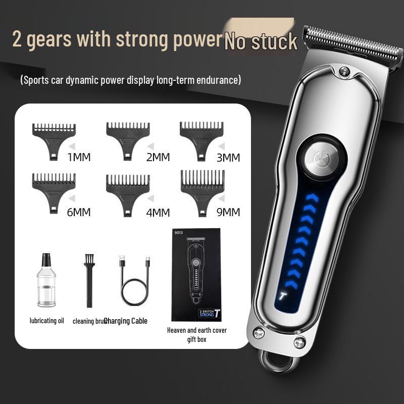 Waterproof Professional Hair Clipper: Quick Charge, Oil Head, Bald Head, Home Hairdressing Trimmer.