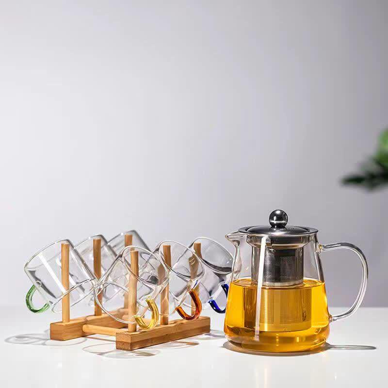 ZISIZ Heat-resistant Chinese Glass Teacup Set (6-piece)