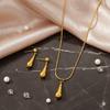 Stainless Steel Water Drop Necklace: Trendy & Versatile Clavicle Chain for Women