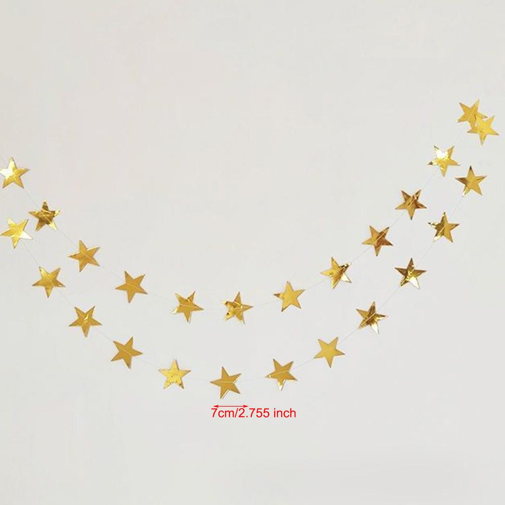 4M Pack Eid Mubarak Festive Golden Paper Stars Glittering Ramadan Party Decorations No Feathers No Electricity Required