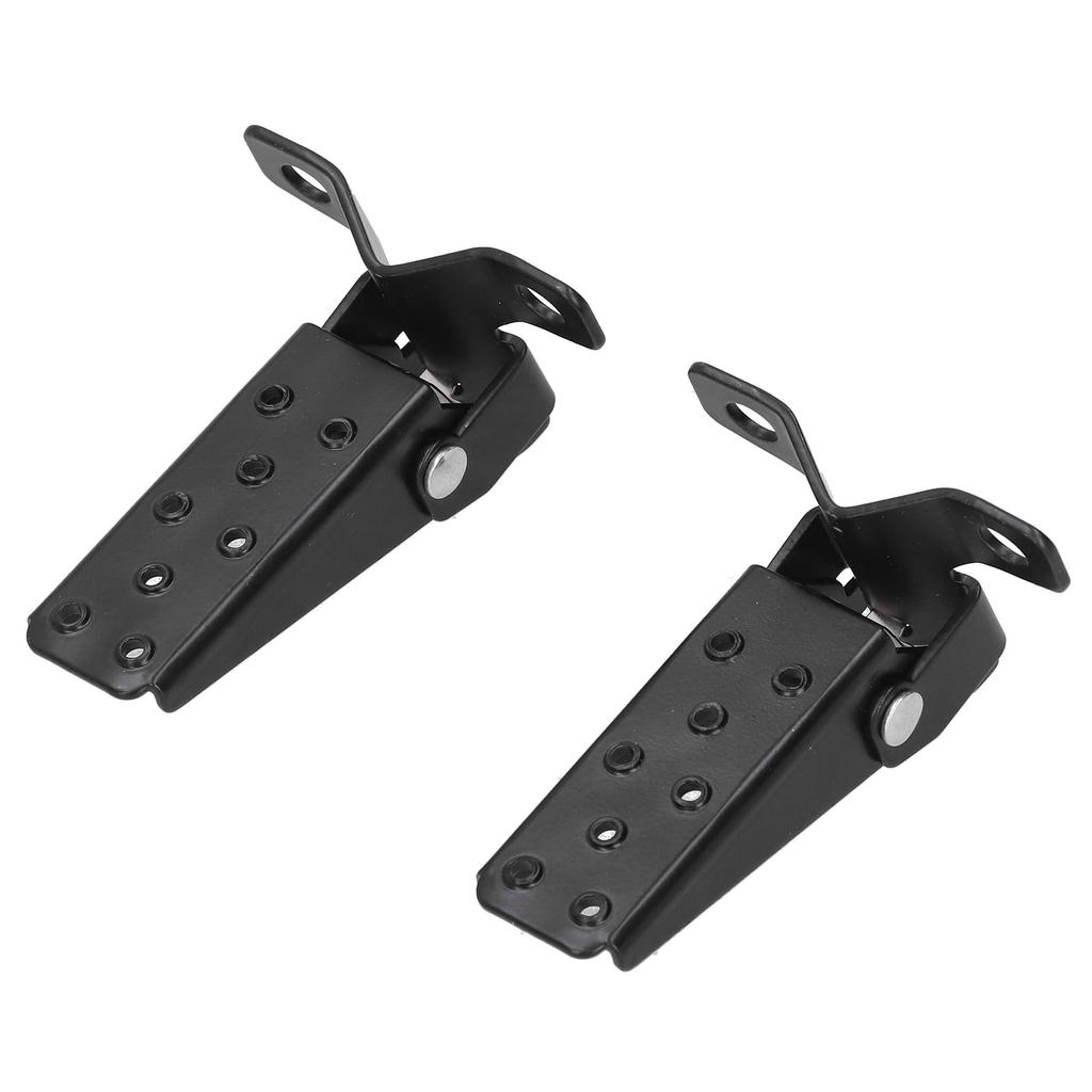 Foldable Footrest Foot Step Pegs Steel Pedal Black Universal for Retro Motorcycle ATV