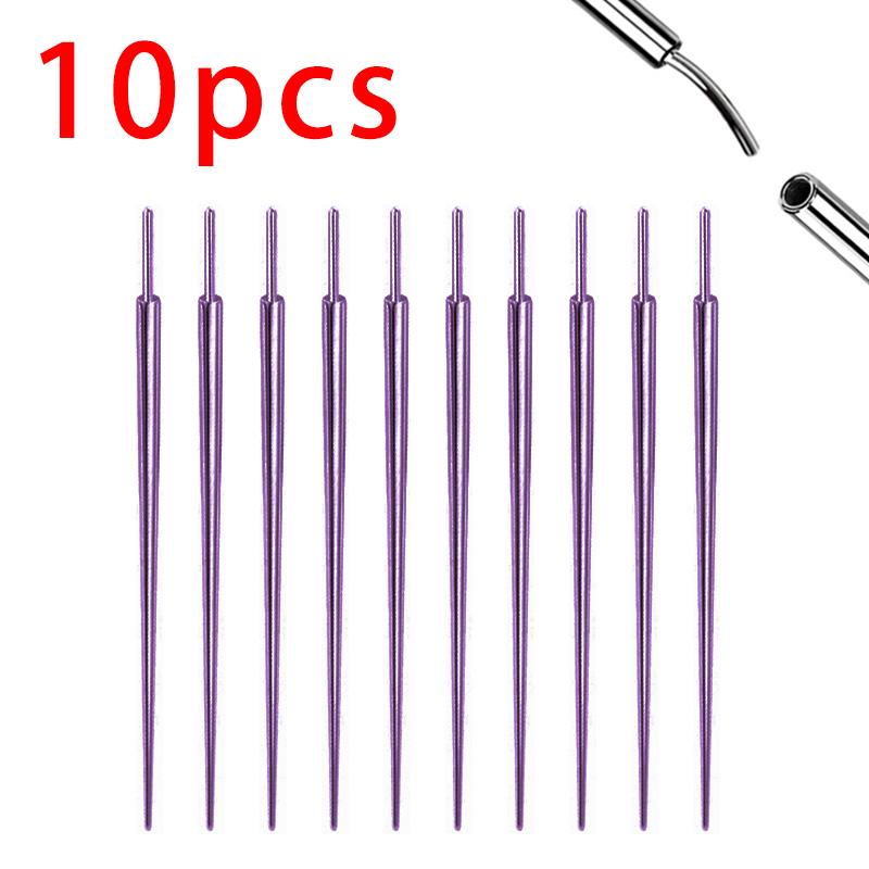 10pcs ASTM F136 TItanium Insertion Pin Taper for Thread Nostril Piercing Taper Push in Earring Implantation Grade Piercing Tool