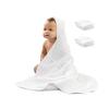 Baby Muslin Cotton Absorption Gauze Hooded Cloak Robe Bath Towel Kids Beach Muslin Wrap Blanket Solid Color for Children