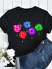 Maycaur New Nail Polishl Women's Fashion Tops 90s Girls Streetwear Casual Short Sleeve T-shirts Women's T-shirts Female Tops Tee