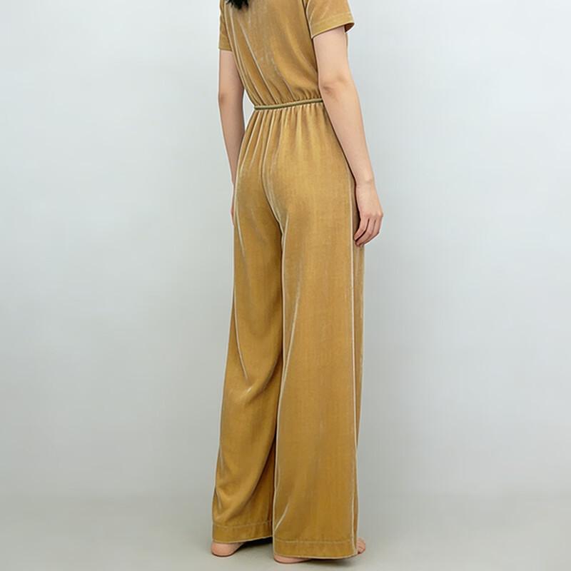 Women's Mulberry Silk Velvet Wide-Leg Pants