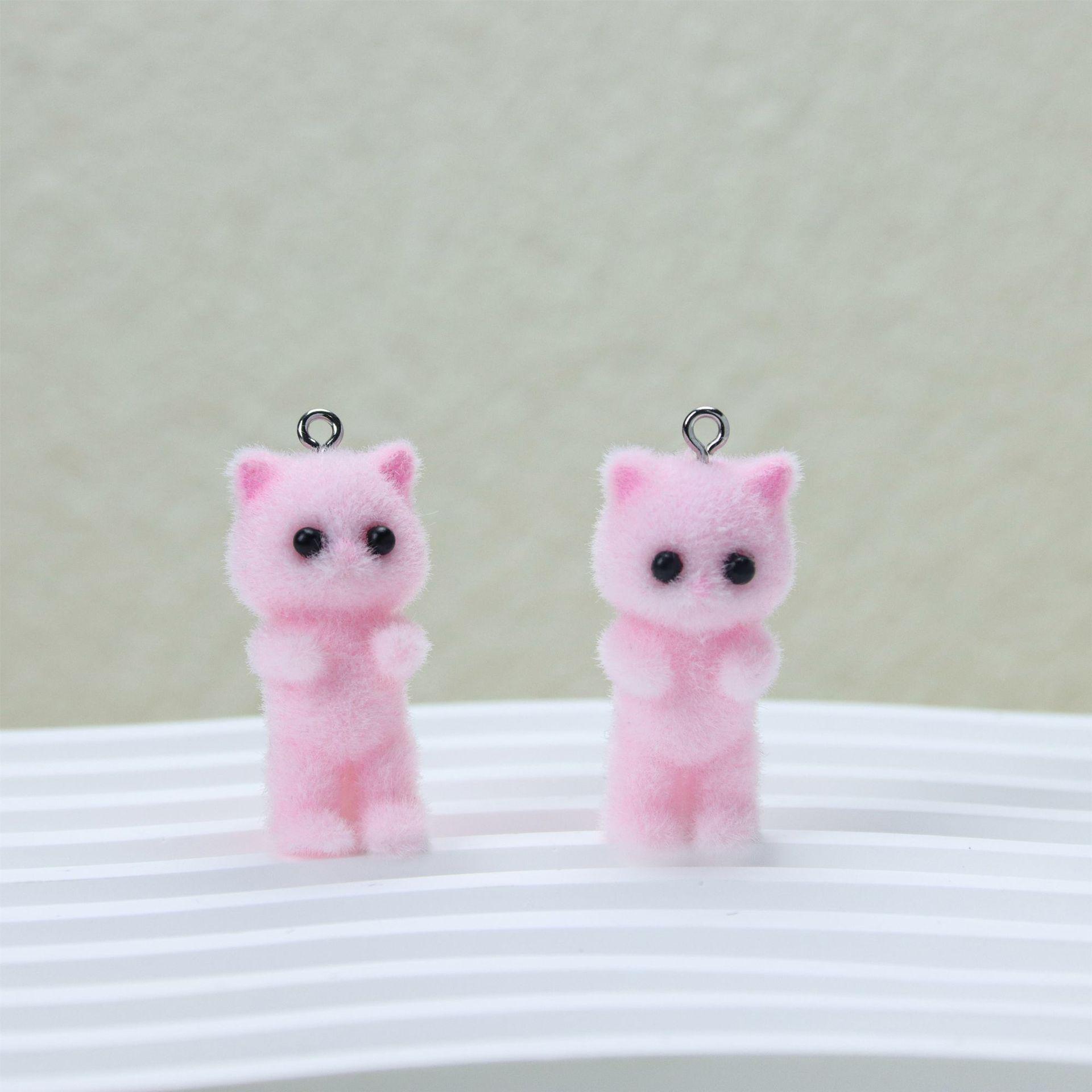 

3D Смола Флок Милий Кіт Зроби Сам Брелок & Підвіска для сережок 16*38 mm