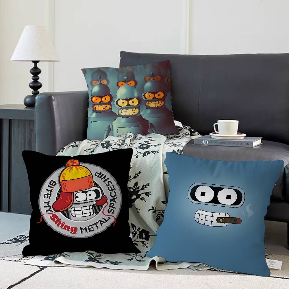 Cartoon Bender Cushion Cover Pillowcase Upholstery Sofa Throw Pillow Home Decor Pillowcas