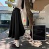 2025 New College Style Black A-Line Wool Skirt - Autumn/Winter Pear-Shaped Exclusive