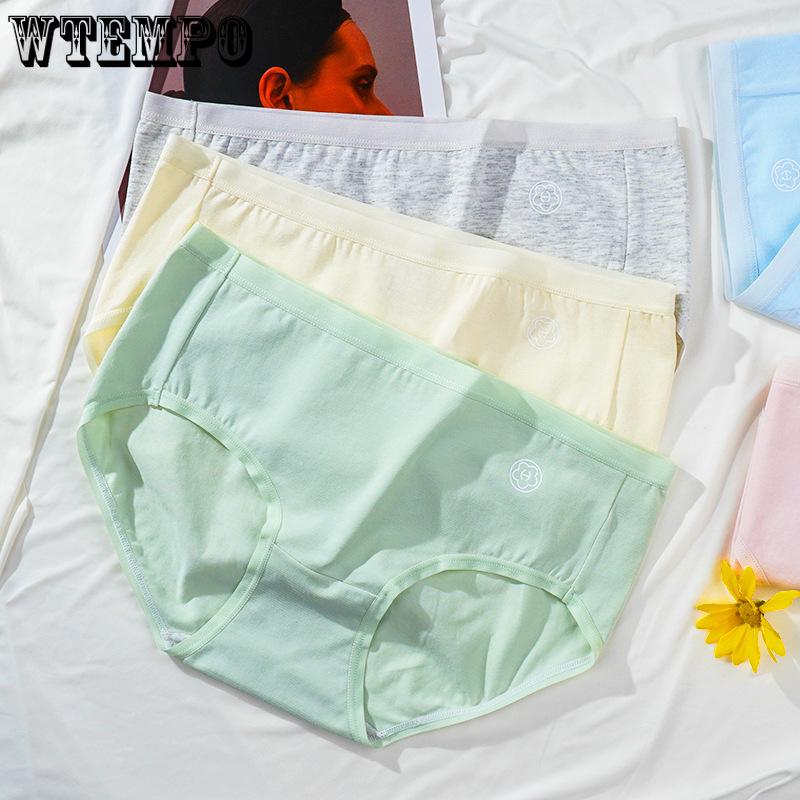 Solid Color Cotton Underwear Women's Underwear Slim Fitting Triangle Pants Simple and Breathable