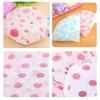 Pink Polka Dot Shower Cap PE Material Waterproof Soft Elastic Band Secure Fit Travel Friendly Lightweight Foldable Hair Protect
