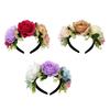 Comfortable Fabric Garlands Hairband Easy To Wear Flower Hairhoop For Outdoor Photography And Festival Celebration