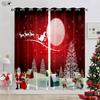 Christmas Decoration Curtains Christmas Tree Gift Living Room Bedroom Children's Room New Year Festival Polyester Fiber Curtains
